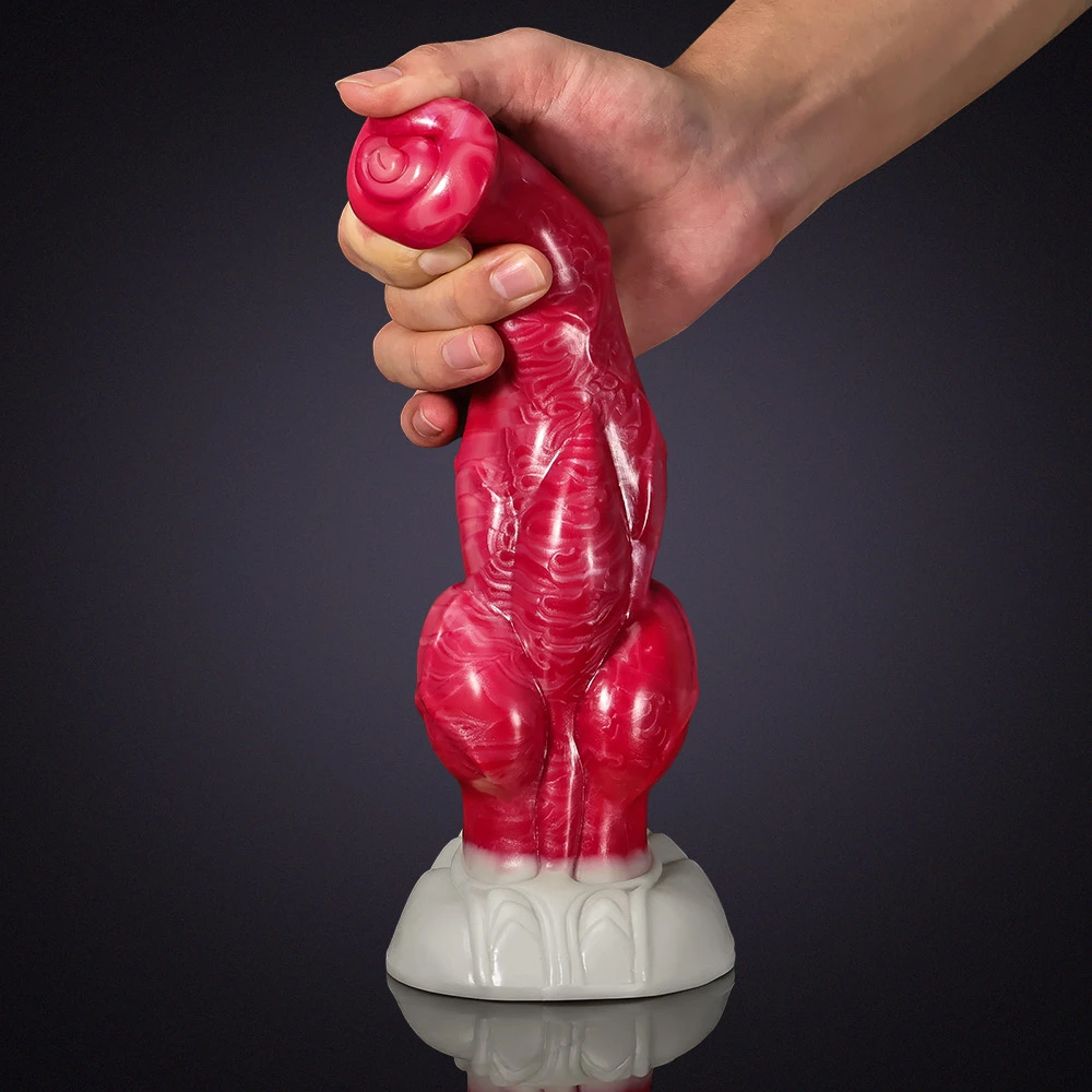 Realistisk Silikon Häst Dildo Med Sugpropp 27cm