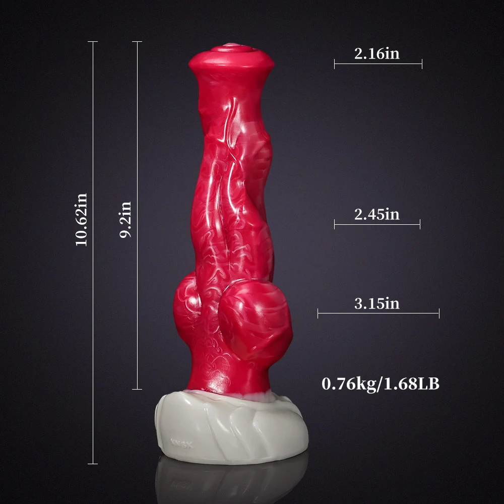 Realistisk Silikon Häst Dildo Med Sugpropp 27cm