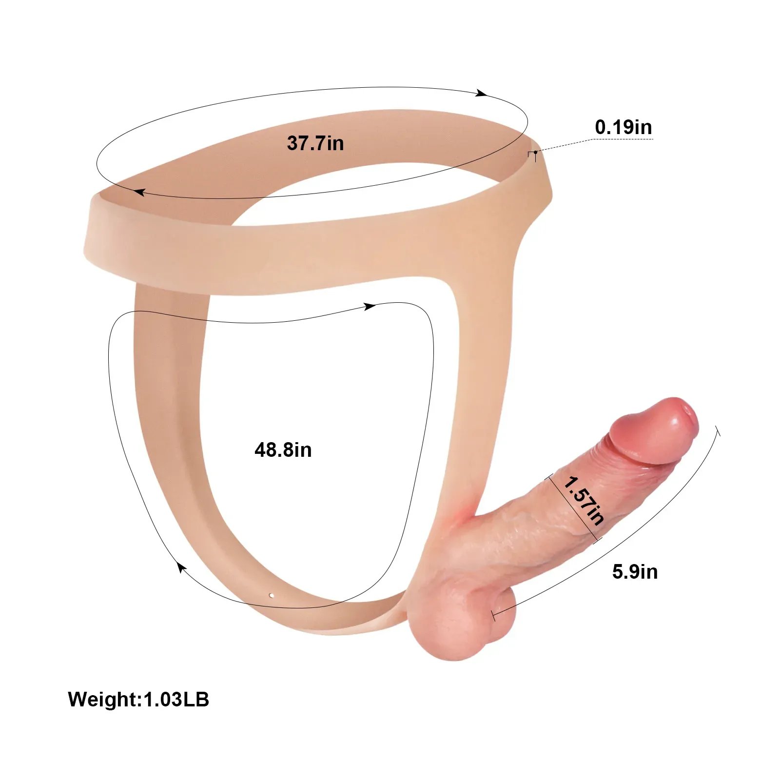 Realistisk Silikon Strapon Dildo