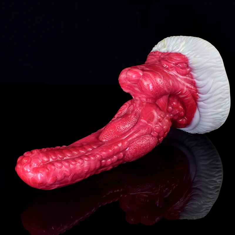 Realistisk Stor Bas Silikon Monster Dildo 20,5 cm