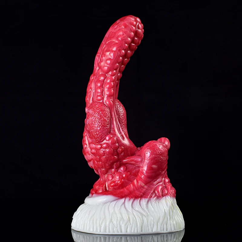 Realistisk Stor Bas Silikon Monster Dildo 20,5 cm