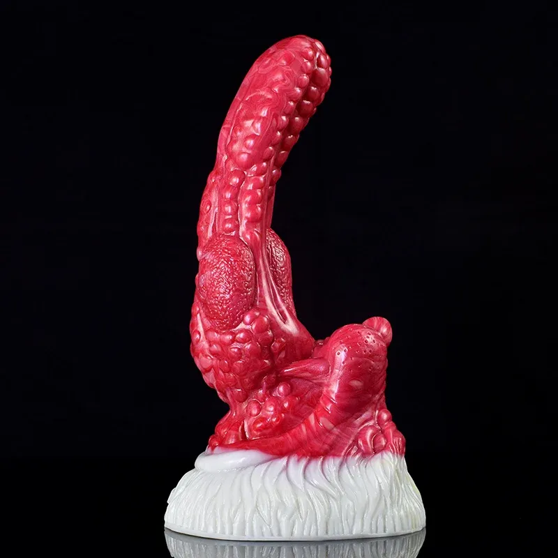 Realistisk Stor Bas Silikon Monster Dildo 20,5 cm