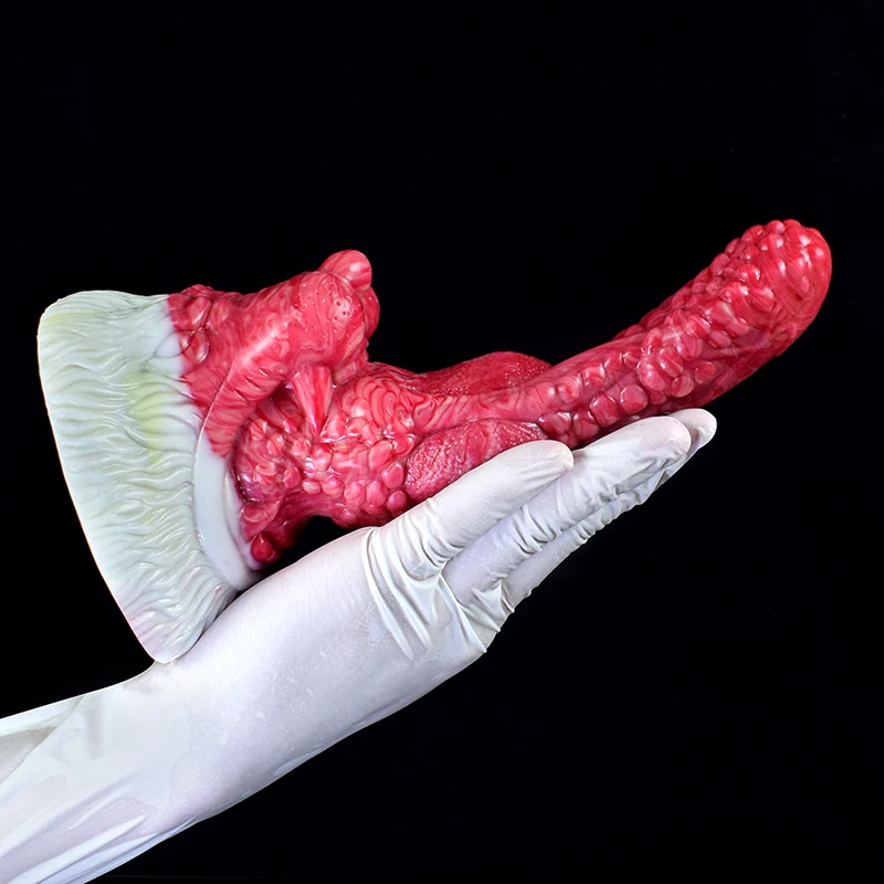 Realistisk Stor Bas Silikon Monster Dildo 20,5 cm