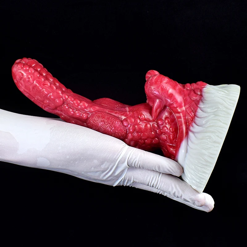 Realistisk Stor Bas Silikon Monster Dildo 20,5 cm