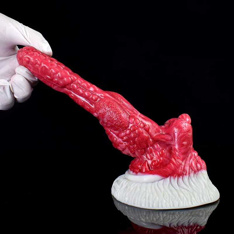 Realistisk Stor Bas Silikon Monster Dildo 20,5 cm