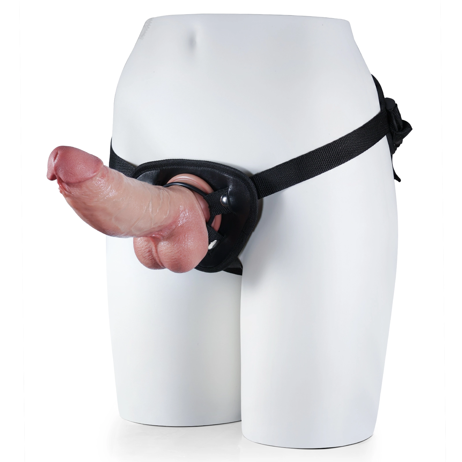 Realistisk Tjock Strapon Harness Dildo