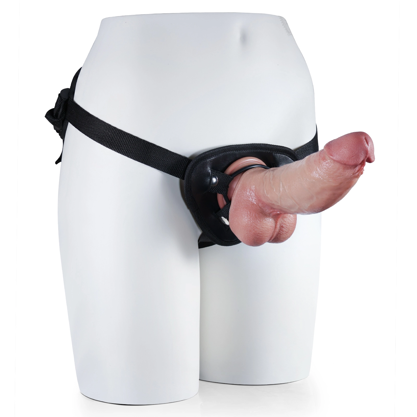 Realistisk Tjock Strapon Harness Dildo