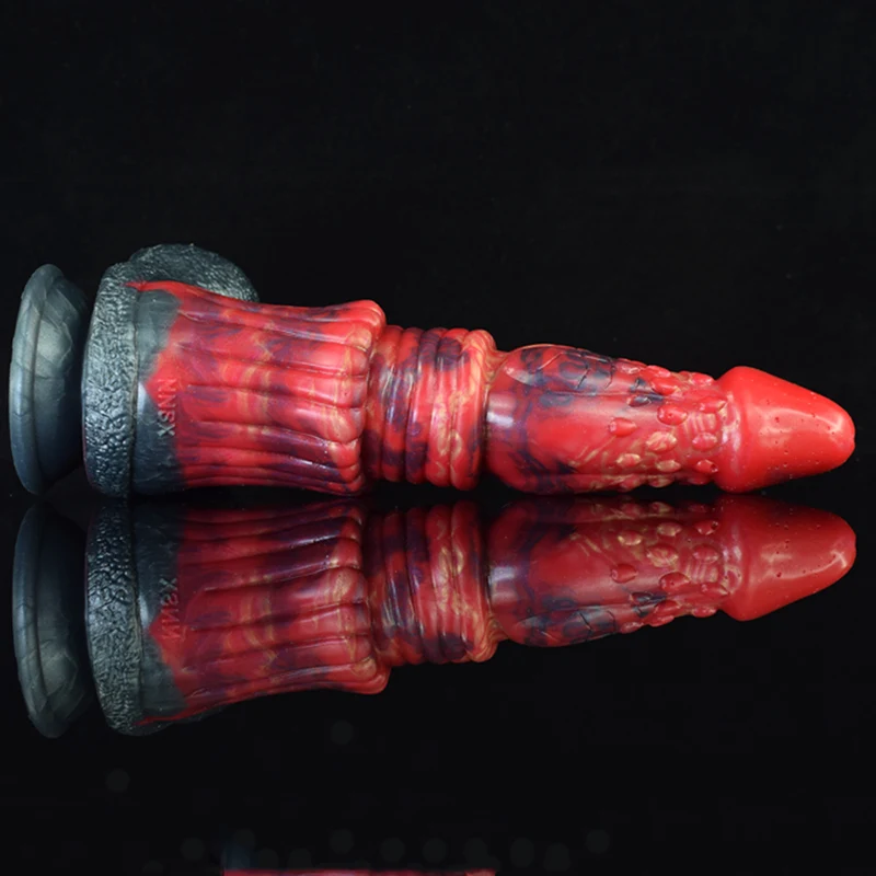 Realistiska Testiklar Silikon Dragon Dildo 26,5cm