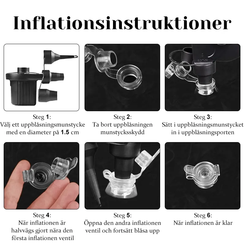 Portabel Uppblåsbar Sexsoffa-set