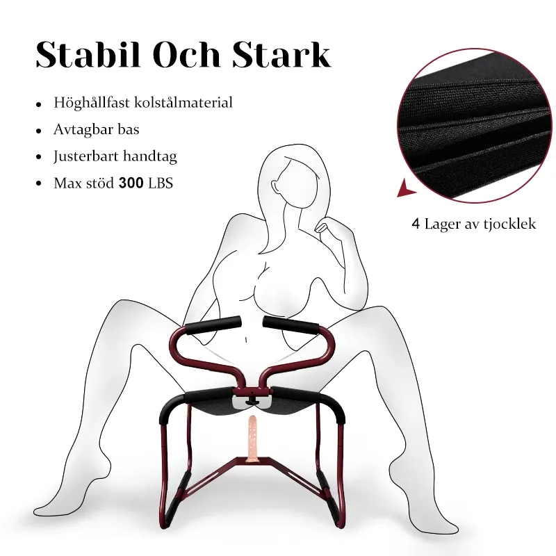 Multifunktionell Sexställningsförstärkande Stol Med Armstöd
