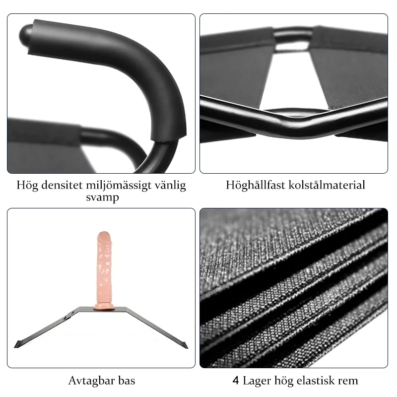 Sexställningsstol Med Armstöd Och 7,48-Tums Dildo