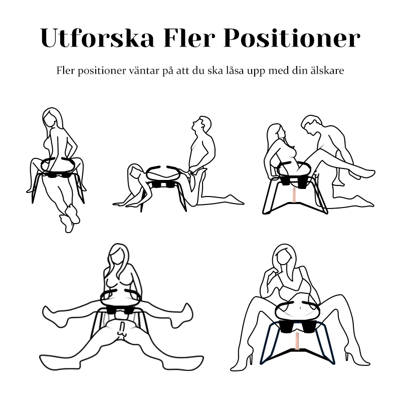 Sexställningsstol Med Armstöd Och 7,48-Tums Dildo