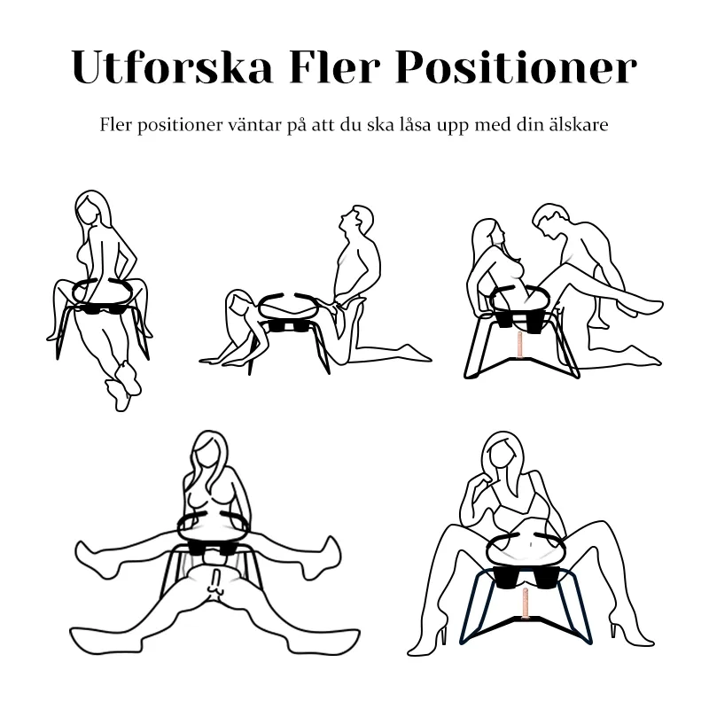 Sexställningsstol Med Armstöd Och 7,48-Tums Dildo