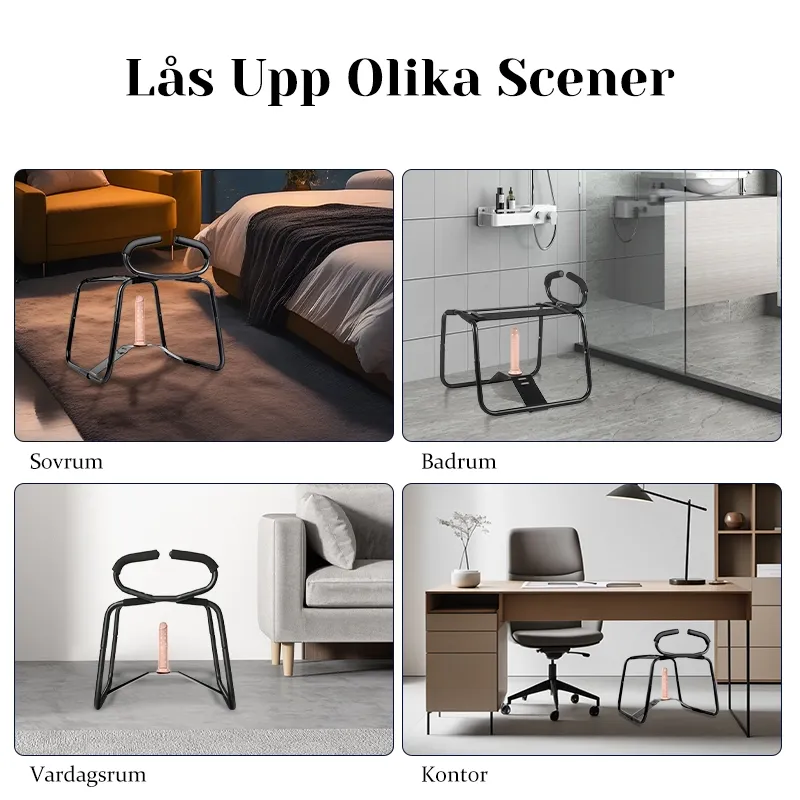 Sexställningsstol Med Armstöd Och 7,48-Tums Dildo