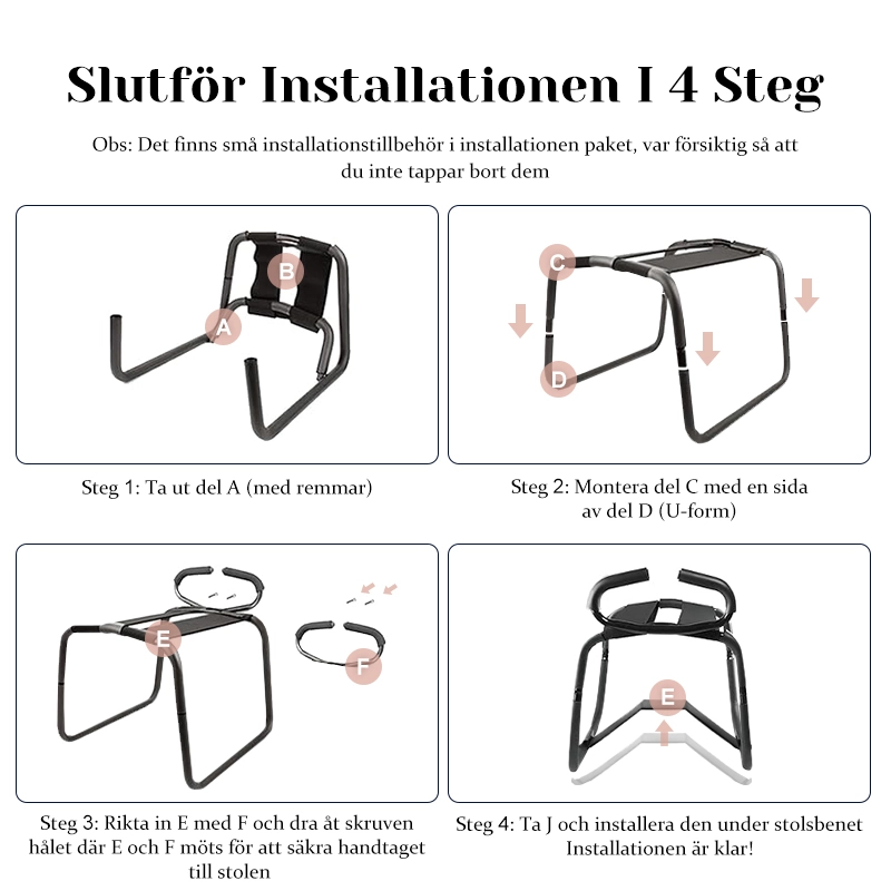 Sexställningsstol Med Armstöd Och 7,48-Tums Dildo