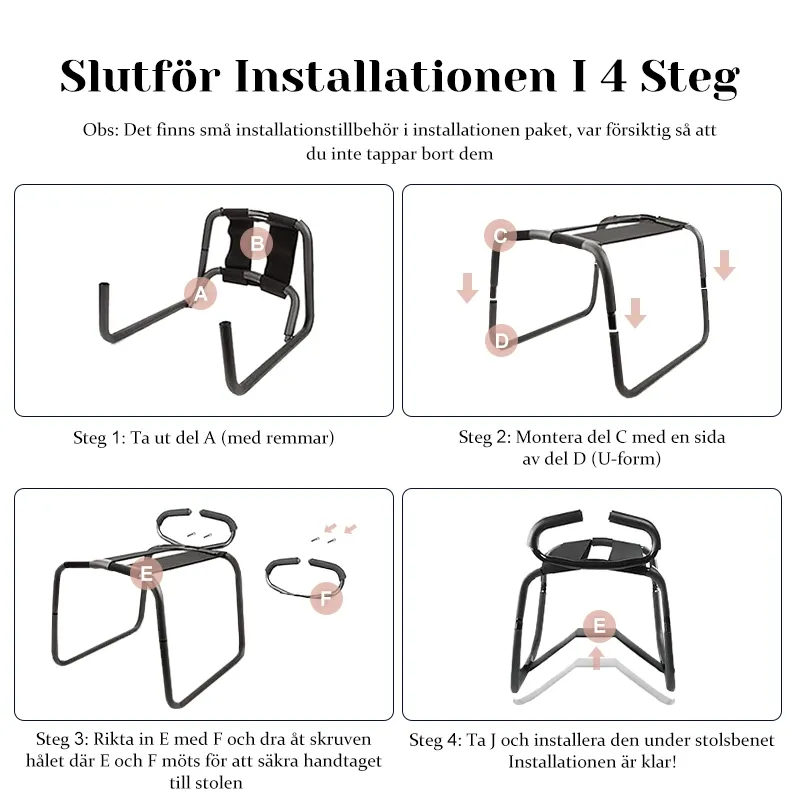 Sexställningsstol Med Armstöd Och 7,48-Tums Dildo