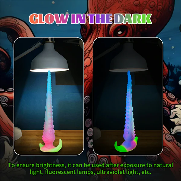 Silikon Glow In The Dark Tentacle Dildo 44.5cm