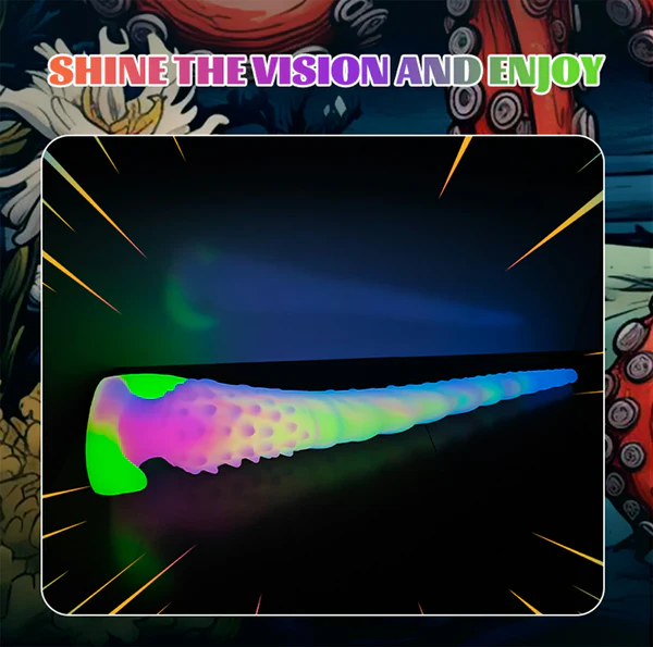 Silikon Glow In The Dark Tentacle Dildo 44.5cm