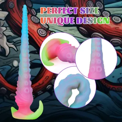 Silikon Glow In The Dark Tentacle Dildo 44.5cm
