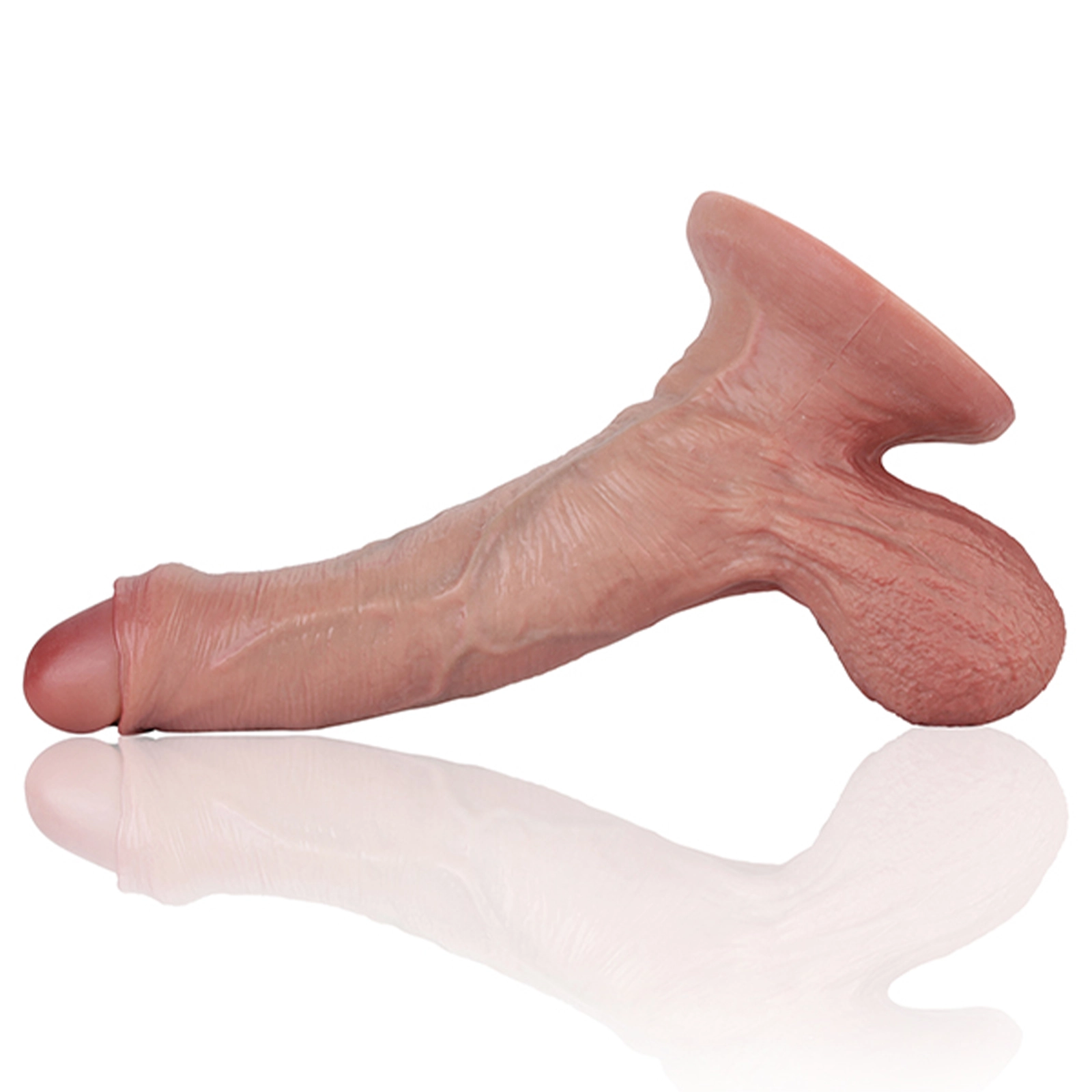 Silikon Sugpropp Dildo med Förhud 21cm