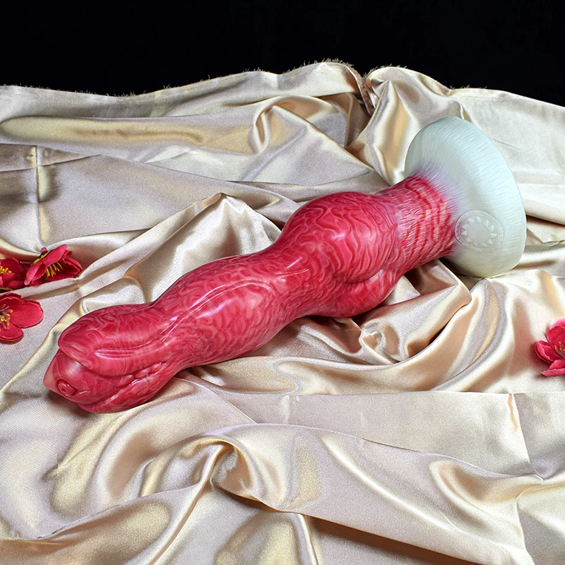 Soft Three Big Knots Monster Dildo 26,5cm