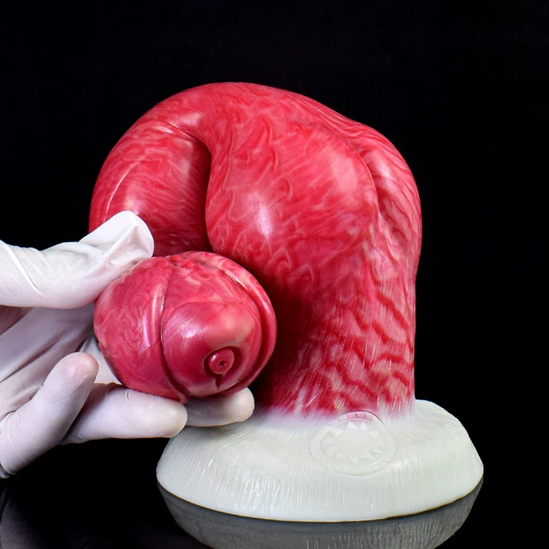Soft Three Big Knots Monster Dildo 26,5cm