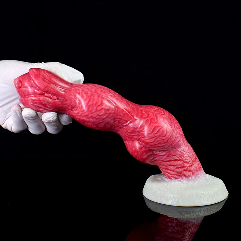 Soft Three Big Knots Monster Dildo 26,5cm