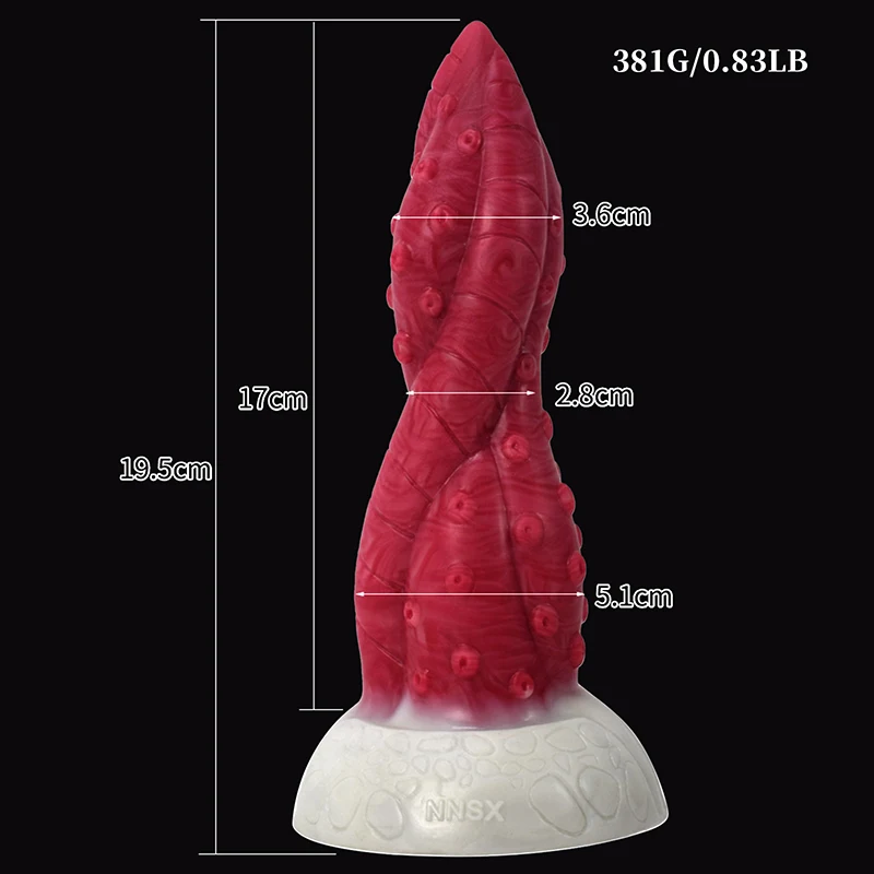 Spiralskaft Silikon Tentacle Dildo 19,5cm