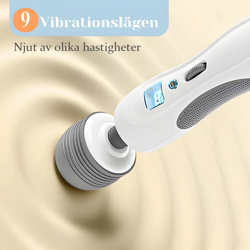 9 Vibrationslägen Bärbar Stav Vibrator
