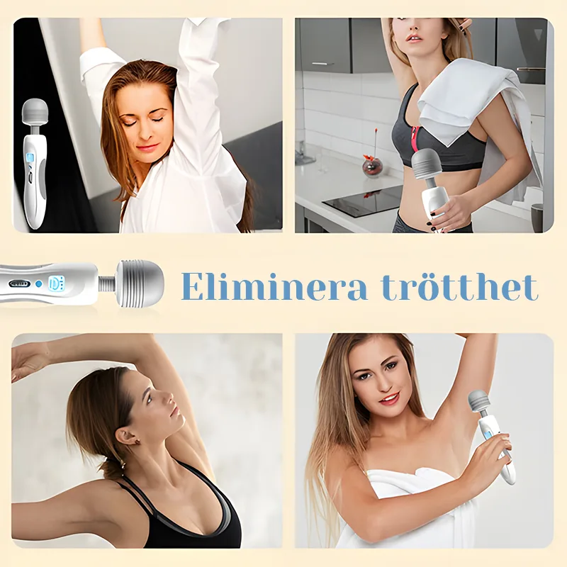 9 Vibrationslägen Bärbar Stav Vibrator