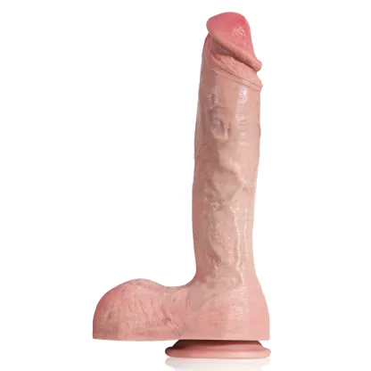 Stor Böjd Realistisk Dildo med Sugpropp 31.5cm
