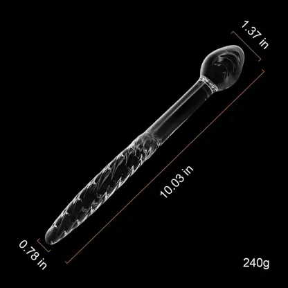 Stor Glas Transparent Dildo 25.47cm