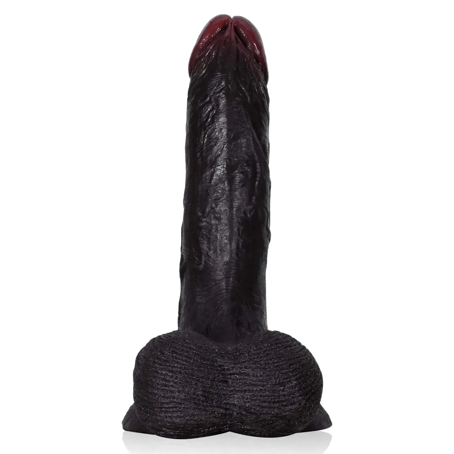 Stor Mjuk Svart Dildo med Sugpropp 22cm