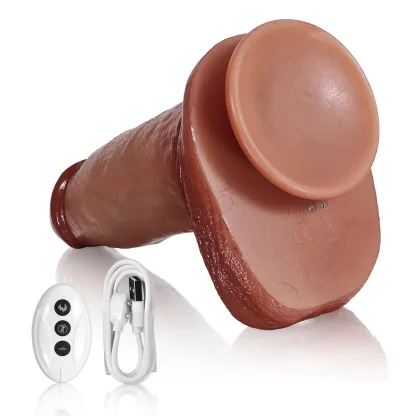 Stor Realistisk Stötande Fjärrstyrd Dildo 22.4cm
