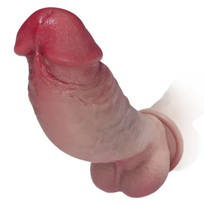 Stor Silikon Dildo med Sugpropp 24.5cm