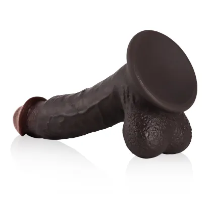 Stor Svart Realistisk Silikon Dildo 29.46cm