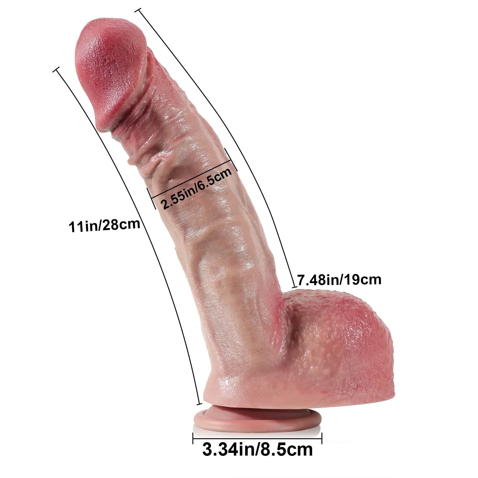 Stora Lång Silikon Dildos 28cm