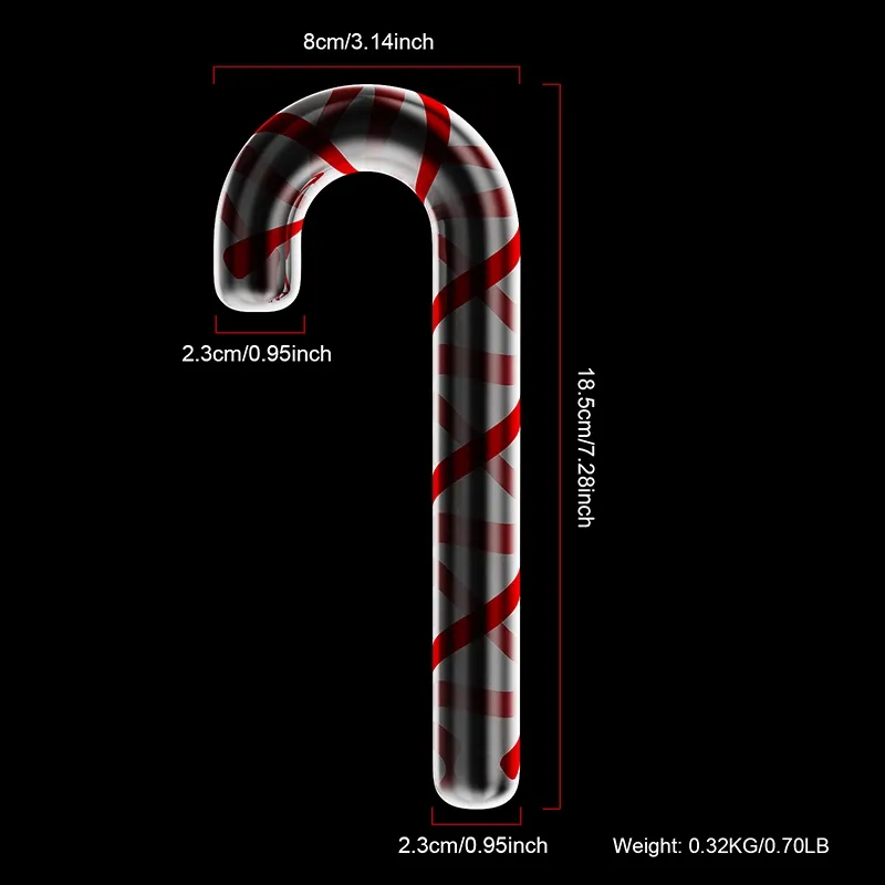 Stora Transparent Glas Anal Dildo 18.5cm