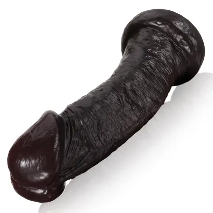 Svart Silikon Dildo Sugpropp 32.5cm 