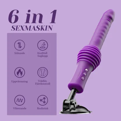 6-I-1 Bärbar Teleskopisk Vibrerande Uppvärmd Sexleksak