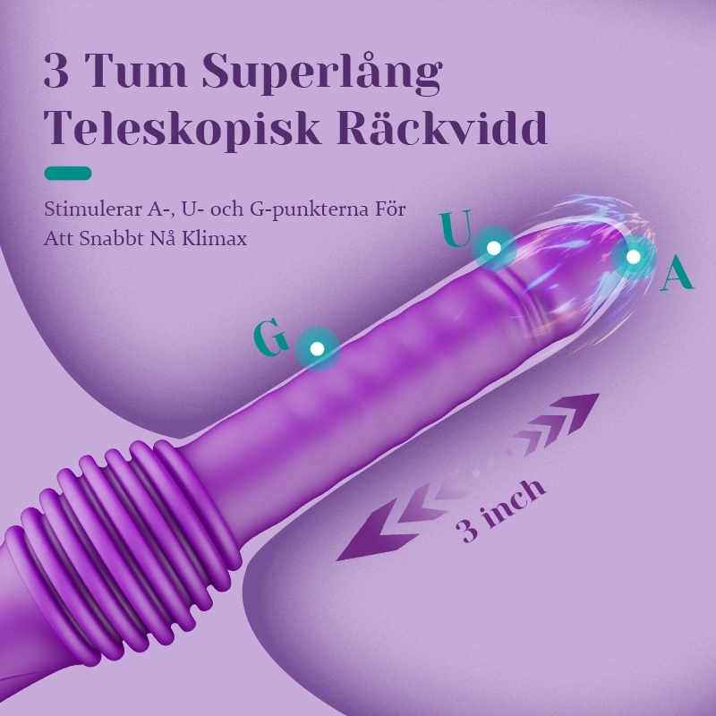 6-I-1 Bärbar Teleskopisk Vibrerande Uppvärmd Sexleksak