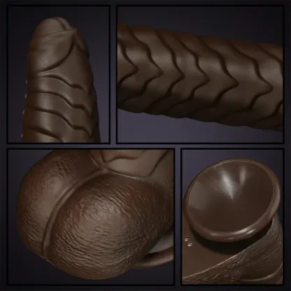 Silikon Vibration Värme Och Thrusting Dildo - 17 cm