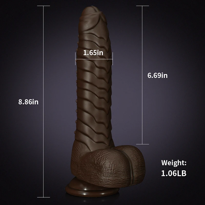 Silikon Vibration Värme Och Thrusting Dildo - 17 cm