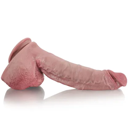 Tjock Naturtrogen Silikon Sugpropp Dildo 30cm