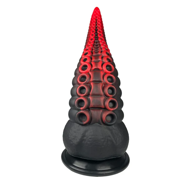 Tjock Silikon Dildo med Tentacle - 23 cm