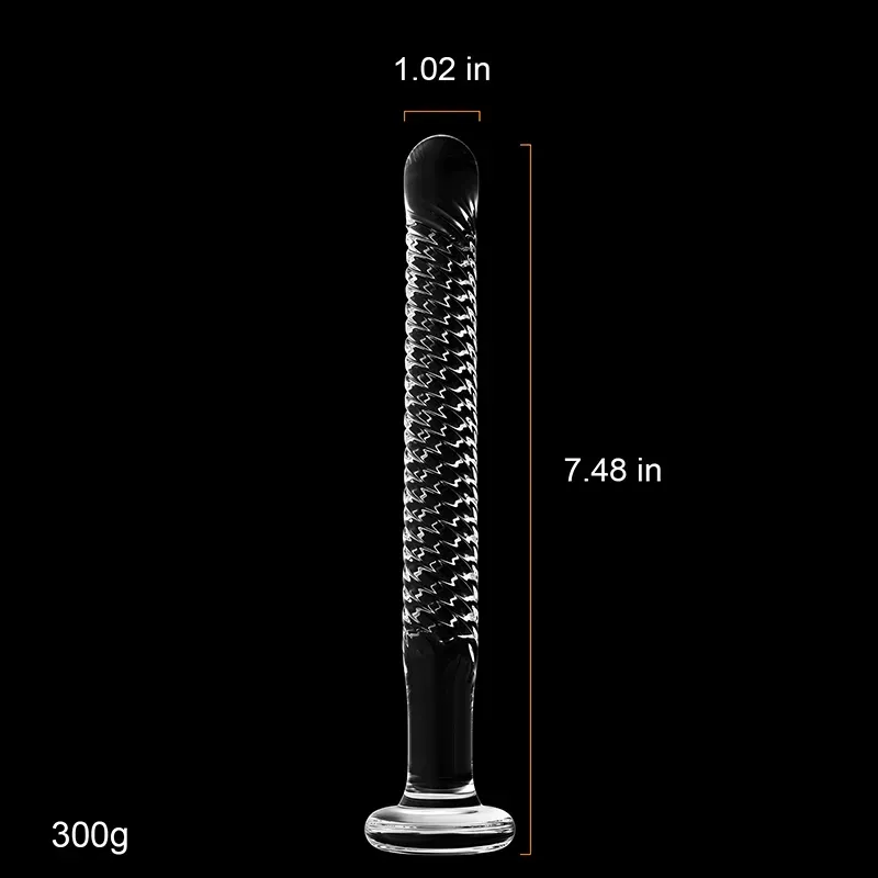 Transparent Glas Anal Dildo 19cm