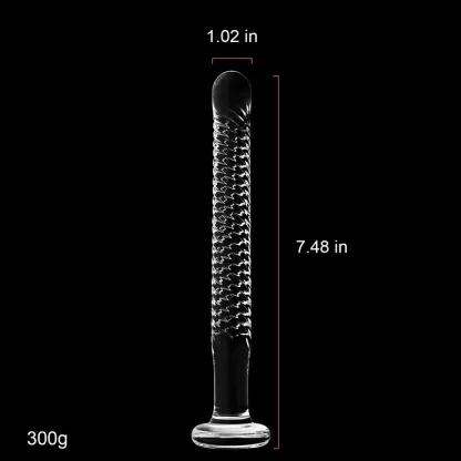 Transparent Glas Anal Dildo 19cm