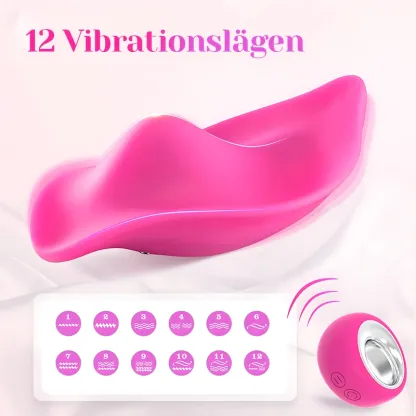 12 Vibrerande Lägen Fjärrkontrollerad Bärbar Trosvibrator