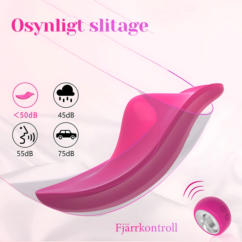 12 Vibrerande Lägen Fjärrkontrollerad Bärbar Trosvibrator