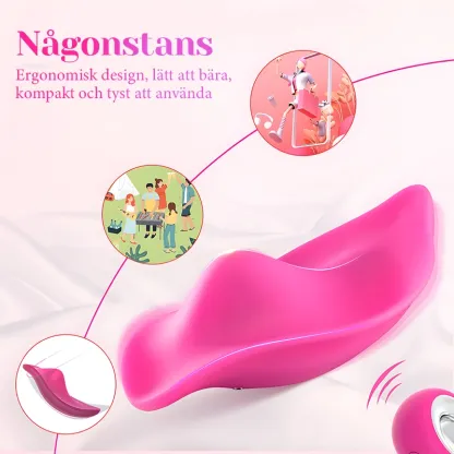 12 Vibrerande Lägen Fjärrkontrollerad Bärbar Trosvibrator